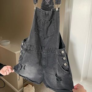 Black Overalls (Shorts style) | Size Large